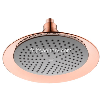 Douche de pluie ronde en or rose